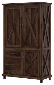 Let's add some medium of attraction to your living room by designing this wonderful repurposed closet idea. In Stock Antwerp Rustic Farmhouse Solid Wood Large Clothing Armoire Wardrobe Rustic Armoires And Wardrobes By Sierra Living Concepts Houzz