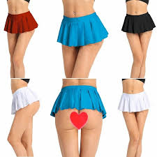 Mini skirts tight skirts looks great. Women S Skating Skirt Mini Skirt Schoolgirl Lingerie Costume Dance Short Skirts Ebay