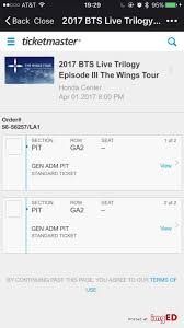 2 Price For 2 2017 Bts The Wings Tour Two Pit Ga2