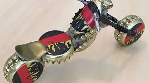 Harley Davidson Custom Motorrad Aus Kronkorken Diy Kronkorken Basteln Mit Kronkorken Geschenke Fur Manner