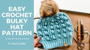 Patterns preceded by an plus sign (+) require free registration (to that particular pattern site, not to crochet pattern central) before viewing. Easy Crochet Hat Video Tutorial Chunky Crochet Hat With Bobbles Cables Youtube