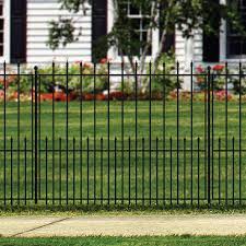 No Dig Grand Empire Xl 3 8 Ft H X 4 7 Ft W Black Steel Pressed Point Decorative Fence Panel Lowes Com Metal Garden Fencing Decorative Fence Panels Fence Panels