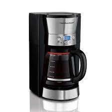 The reusable coffee filter is removable and washable, and the glass carafe can be easily. Hamilton Beach 12 Cup Programmable Coffee Maker With Cone Filter Black Stainless 46895
