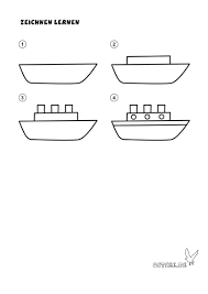 Nachzeichnen Schiff Schiff Kinder Basteln Und Malen Malvorlagen