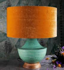 Clare graham pop top armchair. Buy Green Genie Mustard Yellow Velvet Shade Table Lamp With Aqua Green Base By Grated Ginger Online Crafted Table Lamps Table Lamps Lamps And Lighting Pepperfry Product