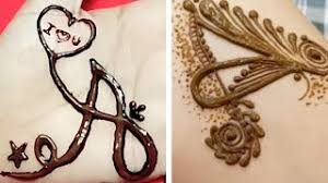 You can take inspiration from this henna design and apply it to your . Letter E F Mehndi Design With Heart And Happy Chocolate Day