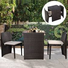 Goplus 3pcs Cushioned Outdoor Wicker Patio Sofa Set Outdoor Furniture Sets Outdoor Furniture Sets Furniture Patio Sofa Set Small Patio Furniture Wicker Patio Set