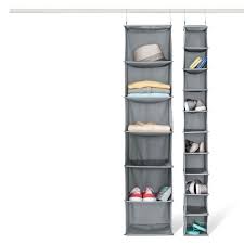 You can also buy several closet organizers and place perfectly to fit all your needs and accessories. 6 Shelf Hanging Closet Organizer Gray Room Essentials Target Hanging Closet Organizer Hanging Shoe Storage Shoe Storage Organiser
