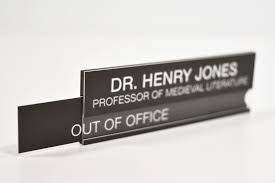 Personalize it with your company logo, name in english or optionally with arabic. Lensed Window Office Signs With Rotating Insert Custom Door Signs