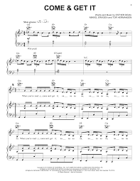 Original lyrics of come and get it song by selena gomez. Selena Gomez Come Get It Sheet Music Pdf Notes Chords Pop Score Piano Vocal Guitar Right Hand Melody Download Printable Sku 97863