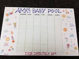 office baby due date pool template in 2019 baby due date