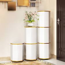 Choose from contactless same day delivery, drive up and more. Modern Round Swivel Shoes Storage Cabinet Tall And Narrow Shoe Cabinet White Gold Shoe Storage 3 Pairs 6 Pairs 9 Pairs Shoe Racks Storage Closet Storage Storage Organization