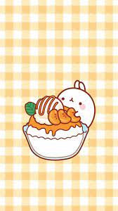 Cute wallpapers quotes molang cartoon wallpaper iphone food drawing kawaii drawings pusheen doodles stickers kiwi. Molang And A Tangerine Sundae Molang Wallpaper Kawaii Wallpaper Wallpaper Molang