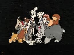 Disney Dog Movies Throw Blanket 101 Dalmatians Lady & The Tramp 46