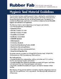 sanitary gasket material guidelines rubberfab