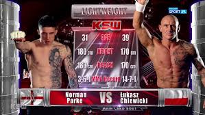 Norman parke was smacked by one of mateusz gamrot's cornermencredit: Norman Parke Lukasz Chlewicki Skrot Walki Polsat Sport