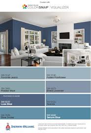 Luxe Blue Sw 6537 And Comparison Blue Color Pallet From Sherwin Williams House Color Schemes Paint Colors For Home Room Paint Colors