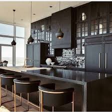 Black And Gold Kitchen Cabinets Yule Style Noel Christmas Black And Gold Modern Contemporary Kitchen So Cool And Elegant Contemporary Kitchen Interior Design Kitchen Home Decor Kitchen