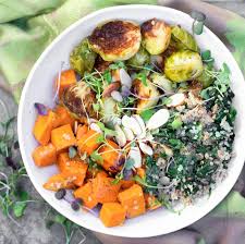 Heat oven to 200c/180c fan/gas 6. Sweet Potato Brussels Sprout Buddha Bowl I Panning The Globe
