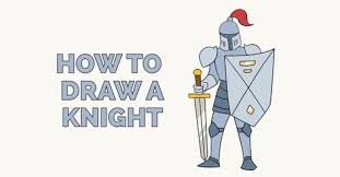 How To Draw A Knight Really Easy Drawing Tutorial In 2020 Drawing Tutorial Easy Easy Drawings Knight Drawing