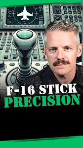 The stick in the F-16 barely moves, about a 1/4 inch, and is  pressure-sensitive. It only requires a small amount of pressure to  control., #F16 #FighterPilot #Jets #Pilot