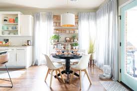 Kitchen Nook With White Chairs And Black Table Black Table White Chair Kitchen Room