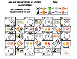 While some of the free videos and. Area And Circumference Of A Circle Game Halloween Math Maze Teaching Resources
