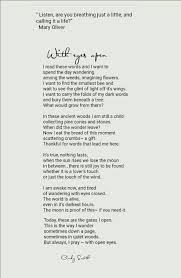 With Eyes Open Cindy Smith My Love Poems Quotes To Live By Poem Quotes