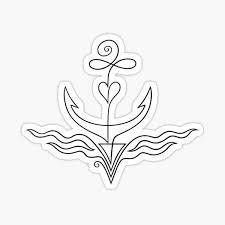 Learn how to choose the right tattoo, along with tattoo tips. Anker Minimalistisch Single Line Tattoo Sticker Von Christinekrahl Redbubble