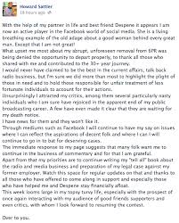 Wednesday 16 july, 2014 radio shock jock howard sattler refuses to be silenced. Howard Sattler Resurfaces On Facebook