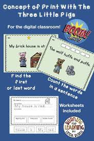 Concepts Of Print Boom Cards And Worksheets For Distance Learning Concepts Of Print Reading Stations Teaching Sight Words