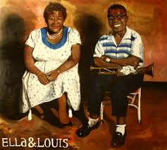 Can T We Be Friends Ella Fitzgerald And Louis Armstrong A Painting Of Ella Fitzgerald Louis Armstrong From The Cover Of Their 1956 Studio Album Ella Louis Louis Armstrong Louis Ella Fitzgerald