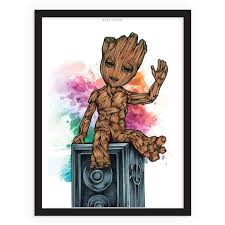Desta vez hoffman conseguiu fazer, de forma extreme chocante, uma armadura de groot, personagem de guardiões da galáxia. Desenho Baby Groot Guardiao Da Galaxia Quadro Decorativo Conspecto Quadro Decorativo Magazine Luiza