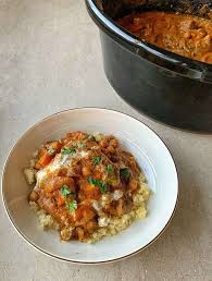 Moroccan lamb and couscous slow cooker. Slow Cooker Moroccan Lamb With Apricot Chickpeas Vj Cooks