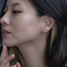 Implant Grade Titanium Pair of Gold Ball Earrings, Cartilage Earring, Helix  Earring.