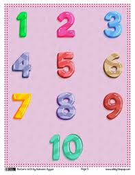 numbers 1 10 poster free printable papercraft templates