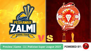 The final match of the pakistan super league saw the inaugural champions, islamabad united, come up against the defending champions, peshawar zalmi. Preview Pakistan Super League 2019 Match 11 Islamabad United Vs Peshawar Zalmi Home Of T20
