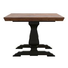 Burlwood Solid Wood Rubberwood Dining Table Dining Table Burled Wood Double Pedestal Dining Table