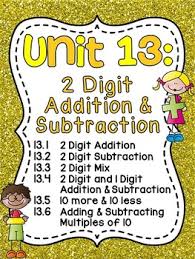 1st grade math common core bundlethis is a common core aligned math bundle for 1st grade. First Grade Math Unit 13 For 2 Digit Addition And Subtraction By Miss Giraffe