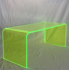 Memphis Neon Green Lucite Waterfall Coffee Table Neon Decor Green Room Decor Neon Room Decor