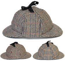 Classic Mens Women Deerstalker Sherlock Holmes Detective Fancy Dress Hat Cap New Fancy Dress Hats Deerstalker Hats