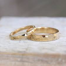 Gold Wedding Ring Set Handmade 14k Gold Hammered Eco Friendly Recycled Gold Matching Wedding Bands Gold Wedding Bands His And Hers Wedding Rings Sets Gold Matching Wedding Rings Wedding Rings Sets