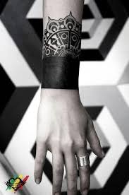 32 elegant map tattoos on wrists; Cool Blackwork Wrist Tattoo By Last Hope Tattooimages Biz