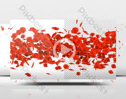 11 بتلات وردة حمراء راقصة متحركة مع قناة شفافة فيديو mov تحميل مجاني pikbest red rose petals red roses petals