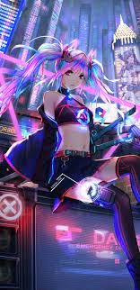 You can also upload and share your favorite anime neon 1920x1080 wallpapers. Neon Galaxy Anime Girl Wallpaper Novocom Top