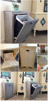 Hand Built Wooden Tilt Out Trash Can Cabinet 22 Genius Diy Home Decor Projects You Will Fall In L Diy Home Decor Projects Home Diy Diy Home Decor On A Budget