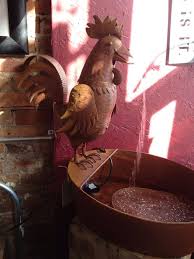 Rooster Water Fountain Garden Art Rooster Water Fountain