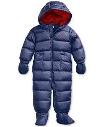 Polo Ralph Lauren Quilted Down Snowsuit Baby Boy Created For Macy S Reviews Coats Jackets Kids Macy S