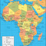 Africa political map from geology.com