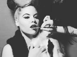 Behind the scenes model Kat Day MUA Amanda Gleason for Amb…